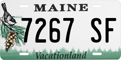 ME license plate 7267SF