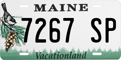 ME license plate 7267SP