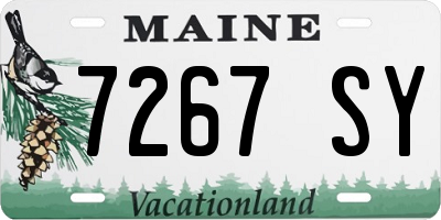 ME license plate 7267SY