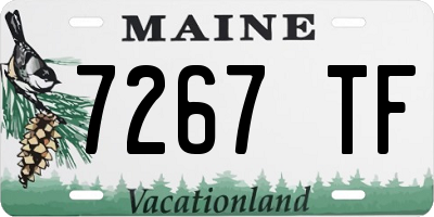 ME license plate 7267TF
