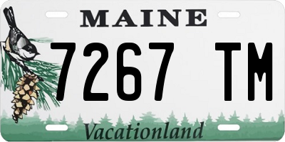 ME license plate 7267TM