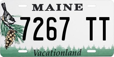 ME license plate 7267TT
