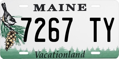 ME license plate 7267TY