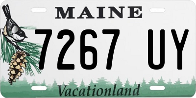 ME license plate 7267UY