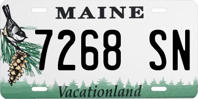 ME license plate 7268SN
