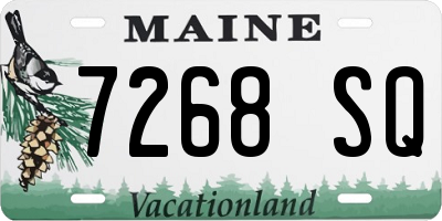 ME license plate 7268SQ