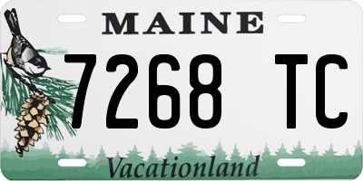 ME license plate 7268TC