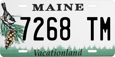 ME license plate 7268TM