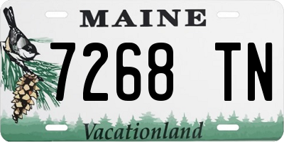 ME license plate 7268TN