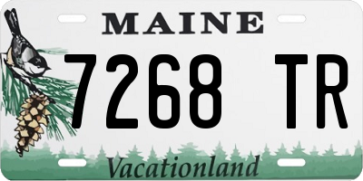 ME license plate 7268TR