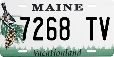 ME license plate 7268TV