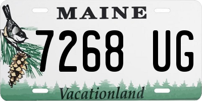 ME license plate 7268UG