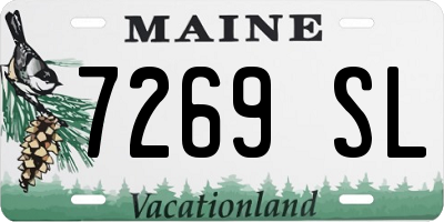 ME license plate 7269SL