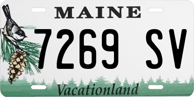 ME license plate 7269SV