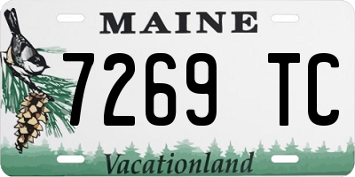 ME license plate 7269TC