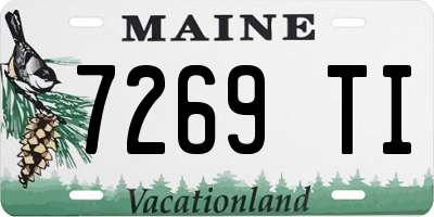 ME license plate 7269TI