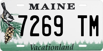 ME license plate 7269TM