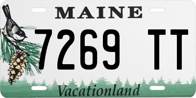 ME license plate 7269TT
