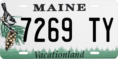 ME license plate 7269TY