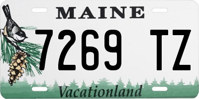 ME license plate 7269TZ