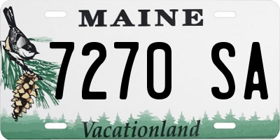 ME license plate 7270SA