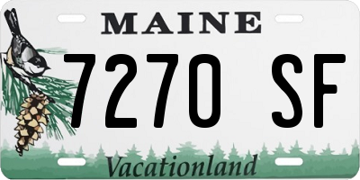 ME license plate 7270SF