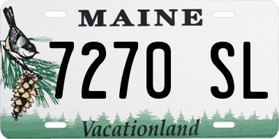 ME license plate 7270SL