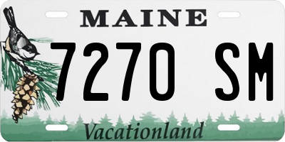 ME license plate 7270SM