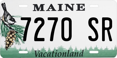 ME license plate 7270SR