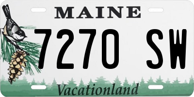 ME license plate 7270SW