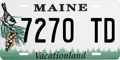 ME license plate 7270TD