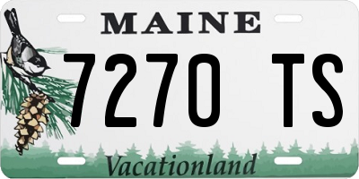 ME license plate 7270TS