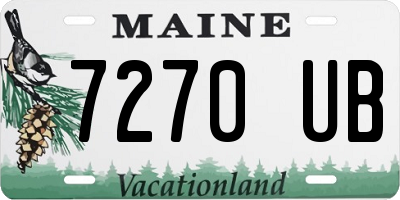 ME license plate 7270UB