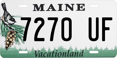 ME license plate 7270UF