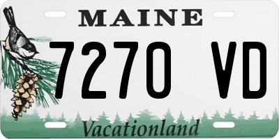 ME license plate 7270VD