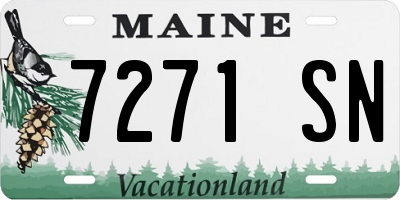 ME license plate 7271SN