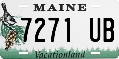 ME license plate 7271UB