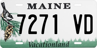 ME license plate 7271VD