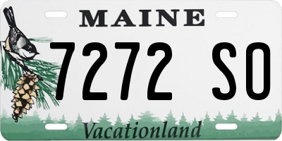 ME license plate 7272SO