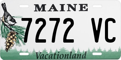 ME license plate 7272VC