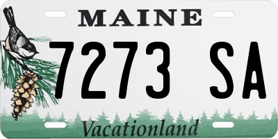 ME license plate 7273SA