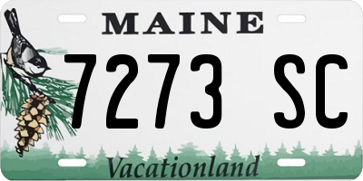 ME license plate 7273SC