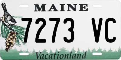 ME license plate 7273VC