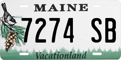 ME license plate 7274SB