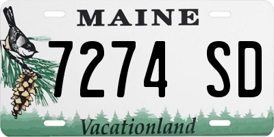 ME license plate 7274SD