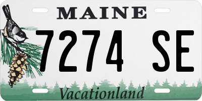ME license plate 7274SE