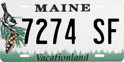 ME license plate 7274SF