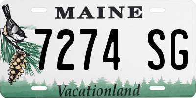 ME license plate 7274SG