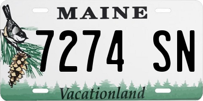 ME license plate 7274SN
