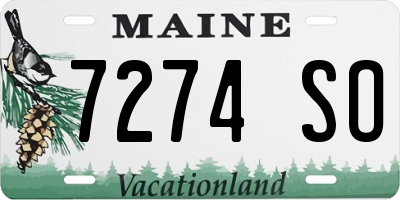 ME license plate 7274SO
